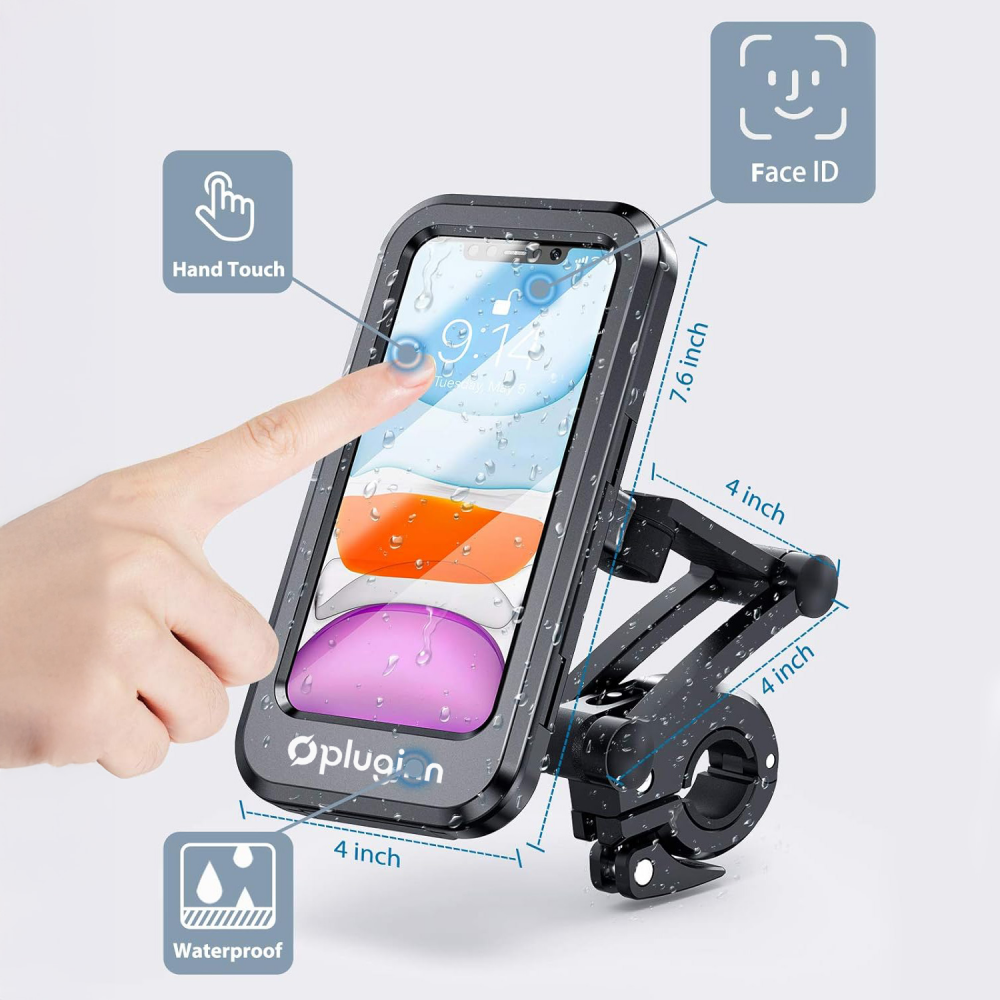 Vodootporni drzac za mobilni telefon Pluginn PI-02 za bicikl