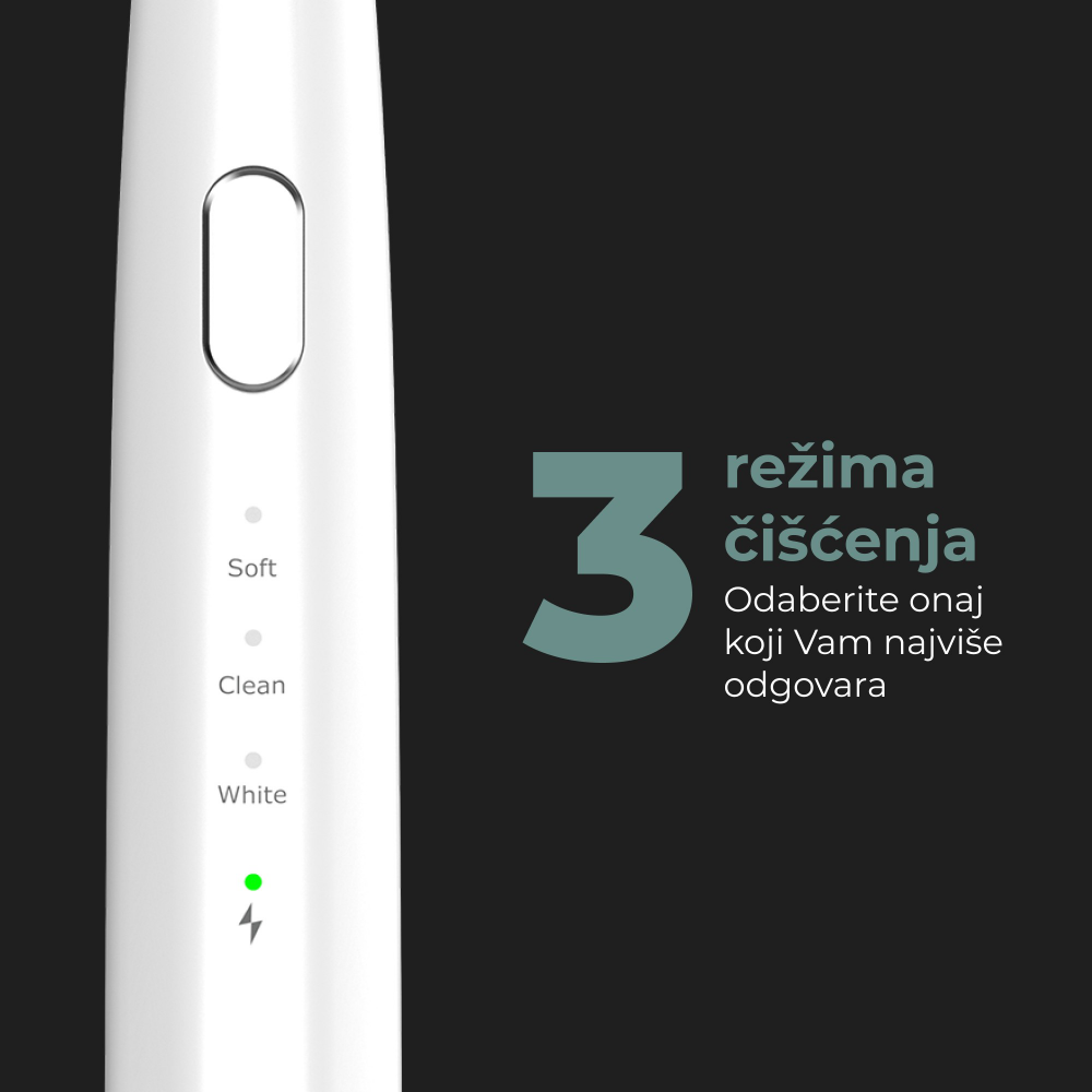 Elektricna cetkica Aeno DB8 bela (3 nastavka)