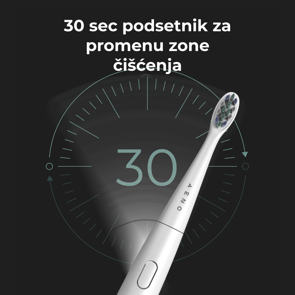Elektricna cetkica Aeno DB8 bela (3 nastavka)