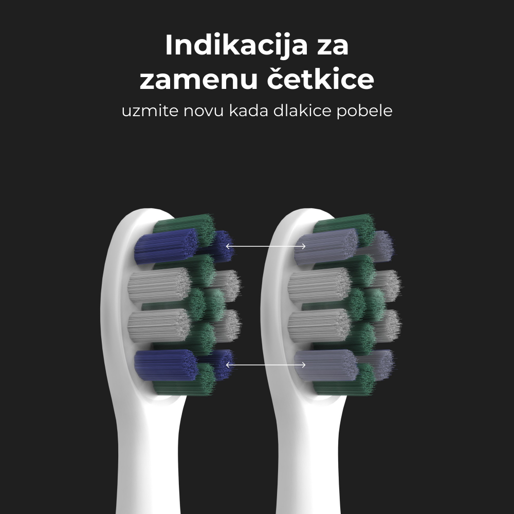 Elektricna cetkica Aeno DB8 bela (3 nastavka)