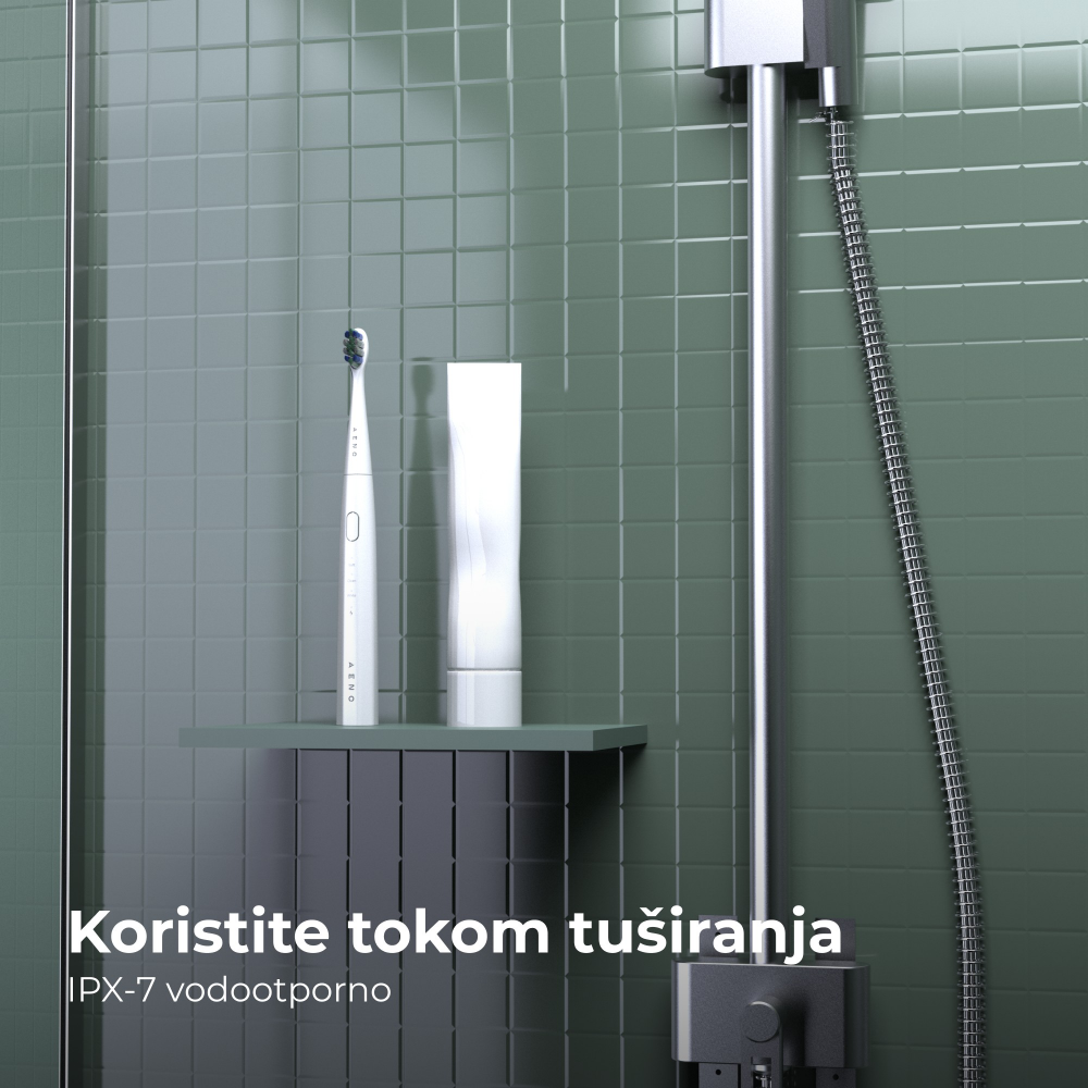 Elektricna cetkica Aeno DB8 bela (3 nastavka)