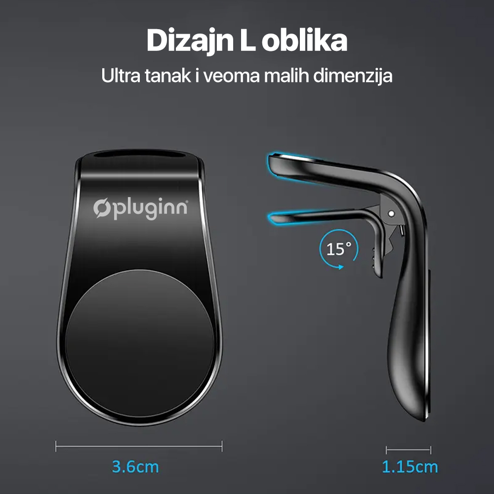 Drzac za mobilni telefon Pluginn PI-01 magnetic vent