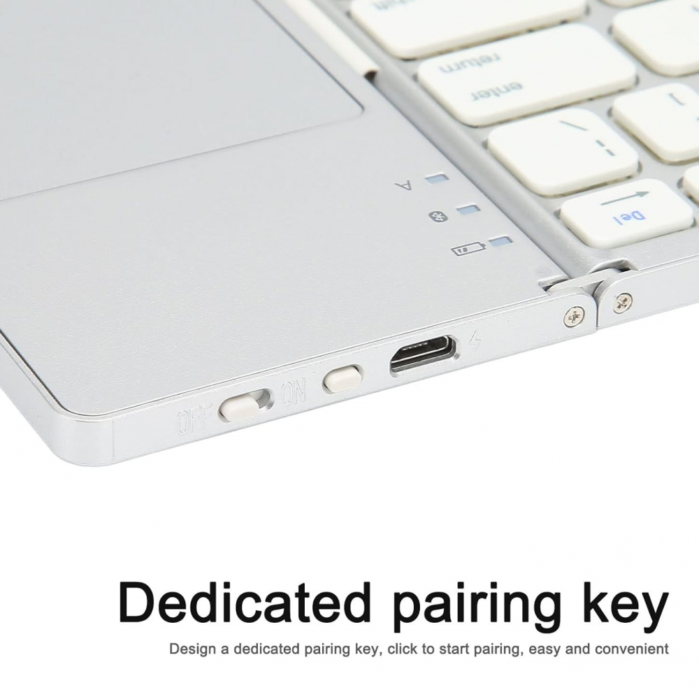 Tastatura Wireless sa touchpadom rasklopiva bela