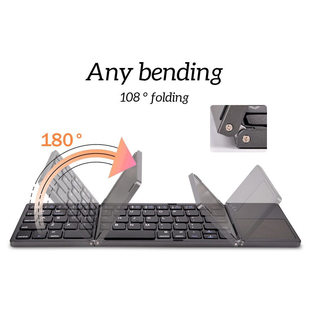 Tastatura Wireless sa touchpadom rasklopiva bela