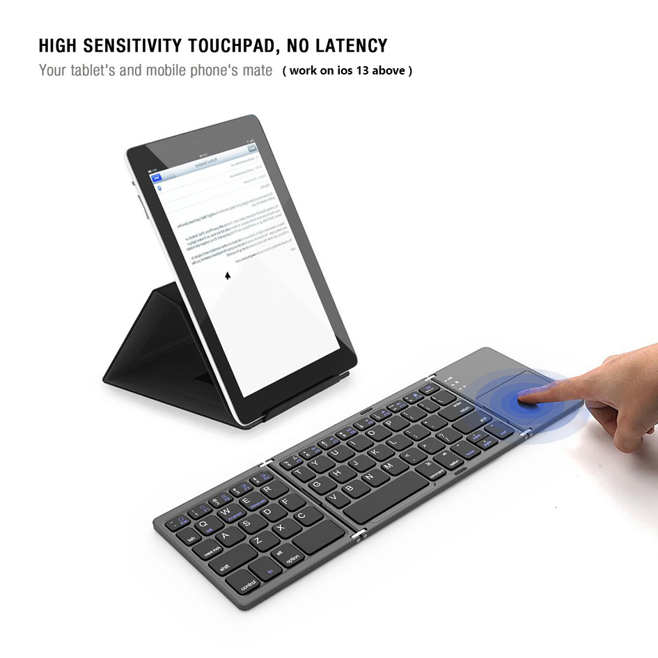 Tastatura Wireless sa touchpadom rasklopiva bela