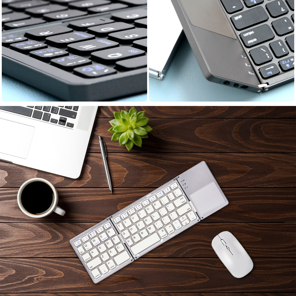 Tastatura Wireless sa touchpadom rasklopiva bela