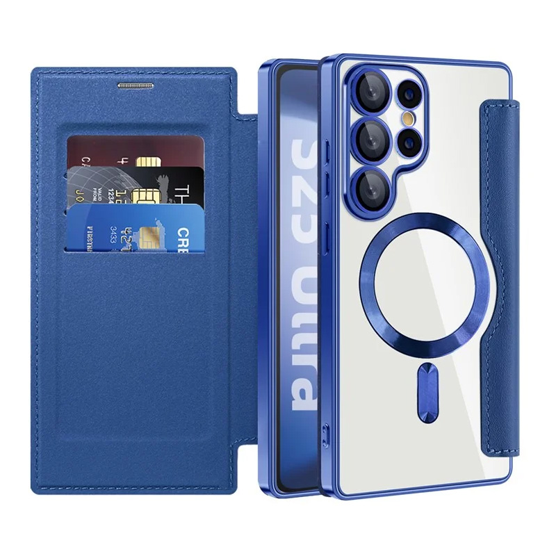 Torbica Magsafe Lux Bi Fold za Samsung S938B Galaxy S25 Ultra plava