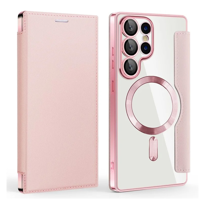 Torbica Magsafe Lux Bi Fold za Samsung S938B Galaxy S25 Ultra roze