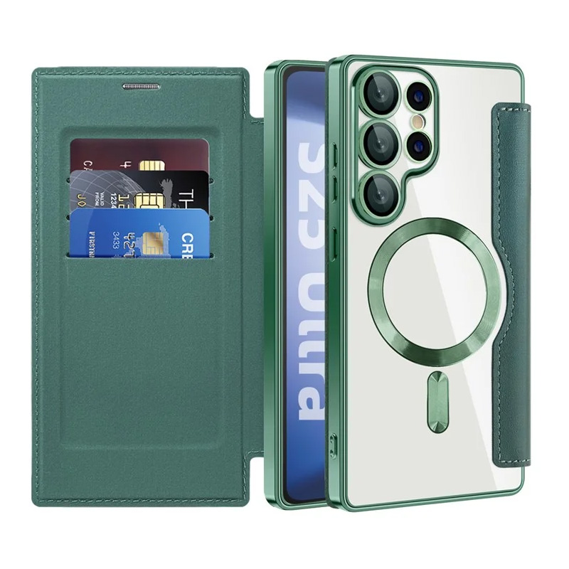 Torbica Magsafe Lux Bi Fold za Samsung S938B Galaxy S25 Ultra zelena