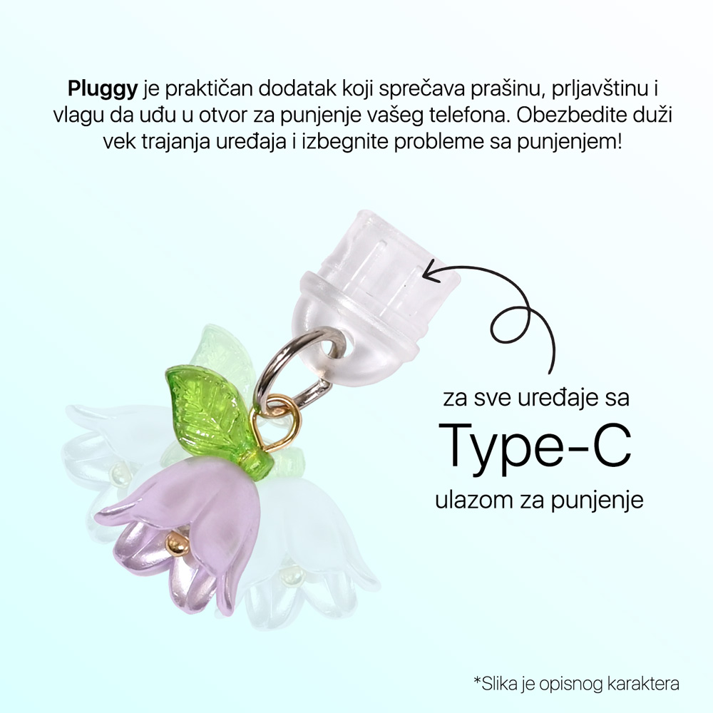 Type C Pluggy roze cvet