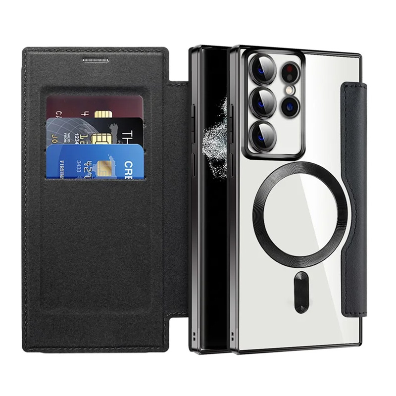 Torbica Magsafe Lux Bi Fold za Samsung S908B Galaxy S22 Ultra crna