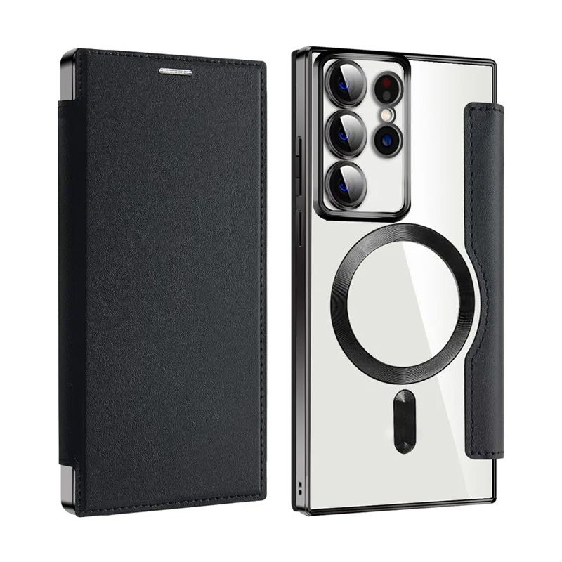 Torbica Magsafe Lux Bi Fold za Samsung S908B Galaxy S22 Ultra crna