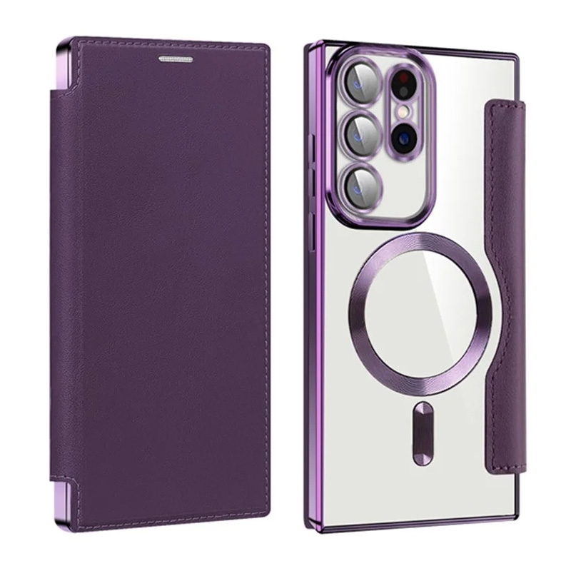 Torbica Magsafe Lux Bi Fold za Samsung S918B Galaxy S23 Ultra ljubicasta