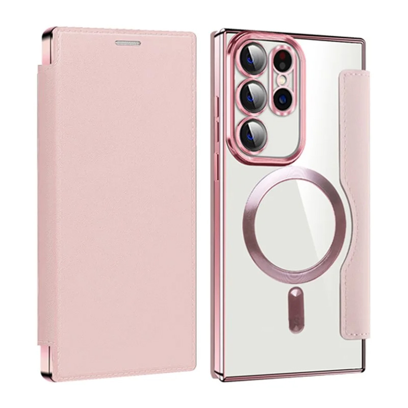 Torbica Magsafe Lux Bi Fold za Samsung S918B Galaxy S23 Ultra roze