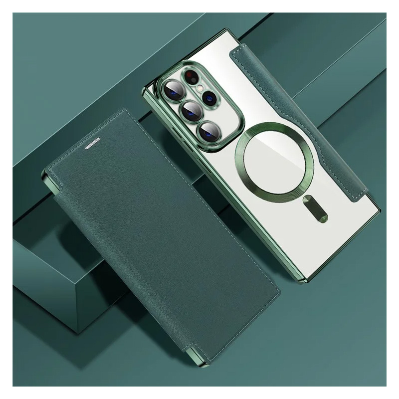 Torbica Magsafe Lux Bi Fold za Samsung S918B Galaxy S23 Ultra zelena