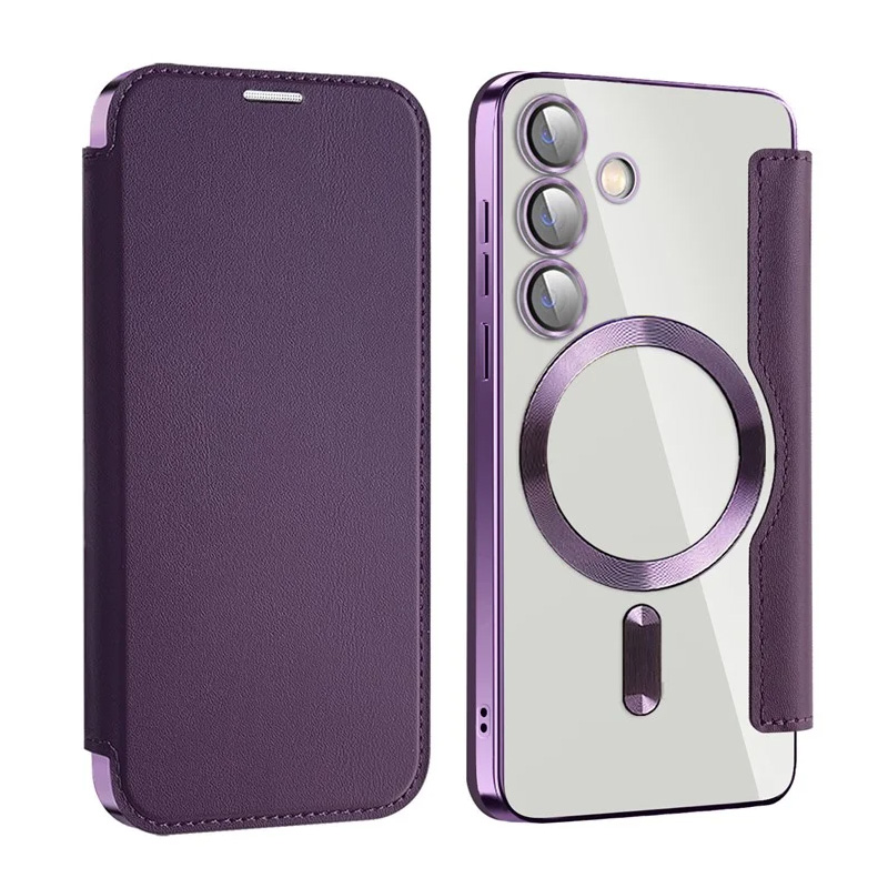 Torbica Magsafe Lux Bi Fold za Samsung S921B Galaxy S24 ljubicasta