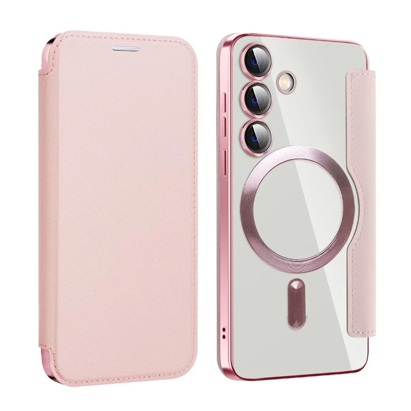 Torbica Magsafe Lux Bi Fold za Samsung S921B Galaxy S24 roze