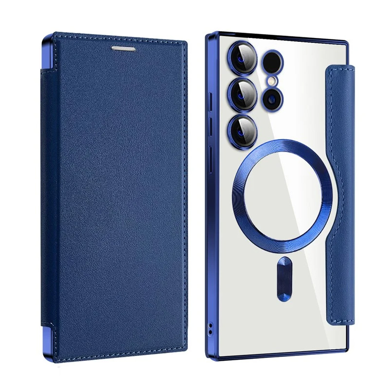 Torbica Magsafe Lux Bi Fold za Samsung S928B Galaxy S24 Ultra plava
