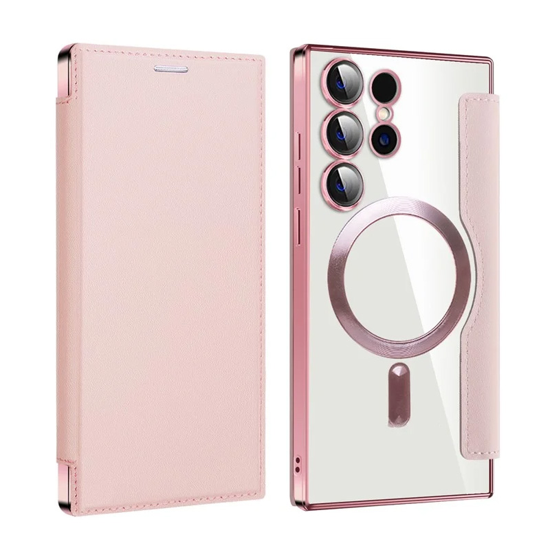 Torbica Magsafe Lux Bi Fold za Samsung S928B Galaxy S24 Ultra roze