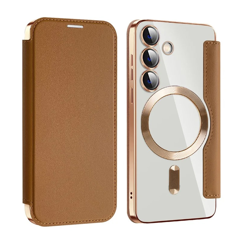 Torbica Magsafe Lux Bi Fold za Samsung S931B Galaxy S25 braon