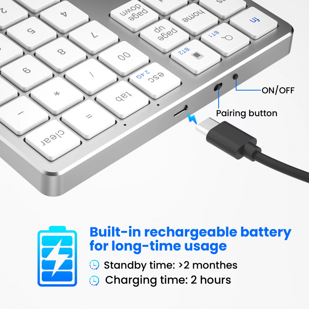 Wireless numpad JWD crni