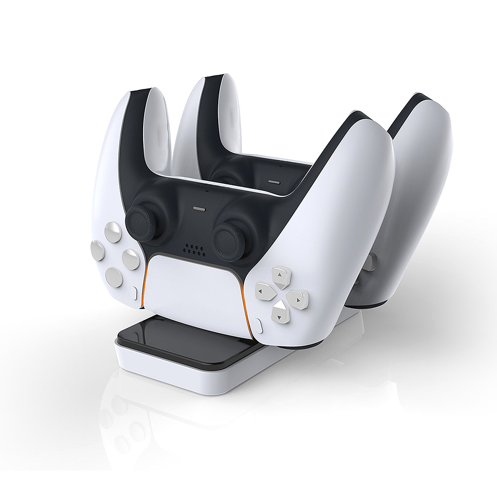 Dobe TP5-0505 stalak-punjac za dva gamepada PS5 bel1