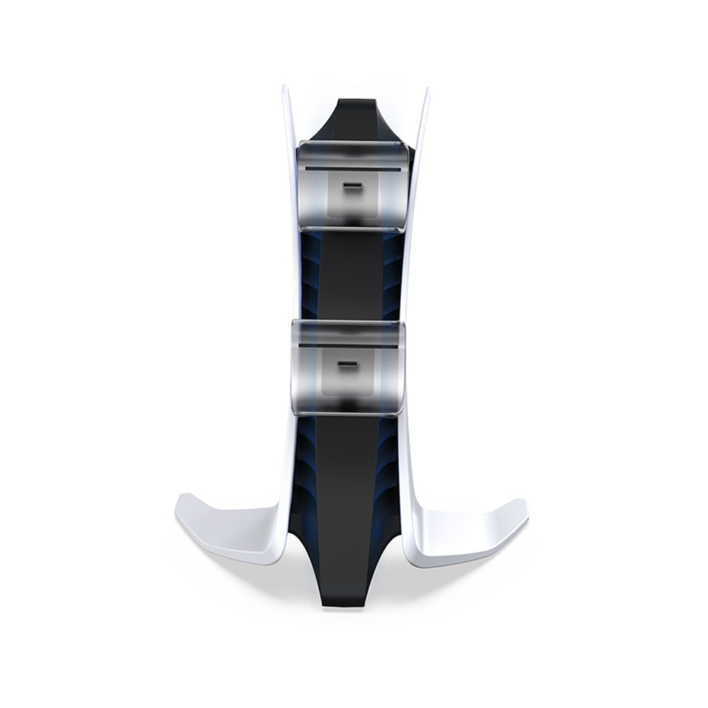 Dobe TP5-0557 stalak-punjac za dva gamepada sa osvetljenjem PS5 beli