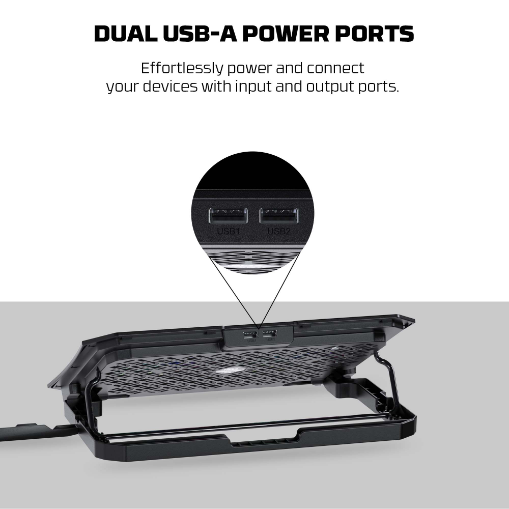 Laptop Cooler Fantech NC14 RGB crni