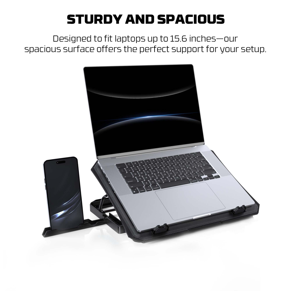 Laptop Cooler Fantech NC14 RGB crni