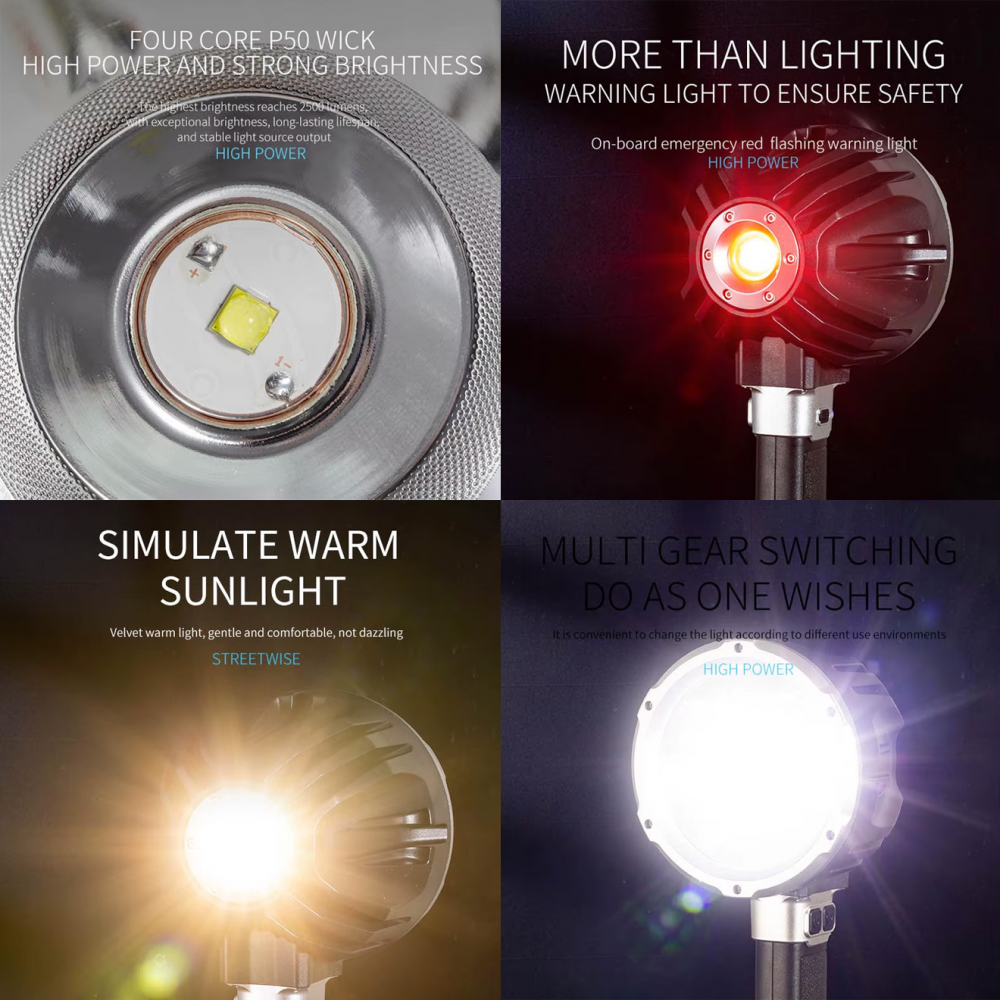LED AKU Lampa JWD Searchlight srednja