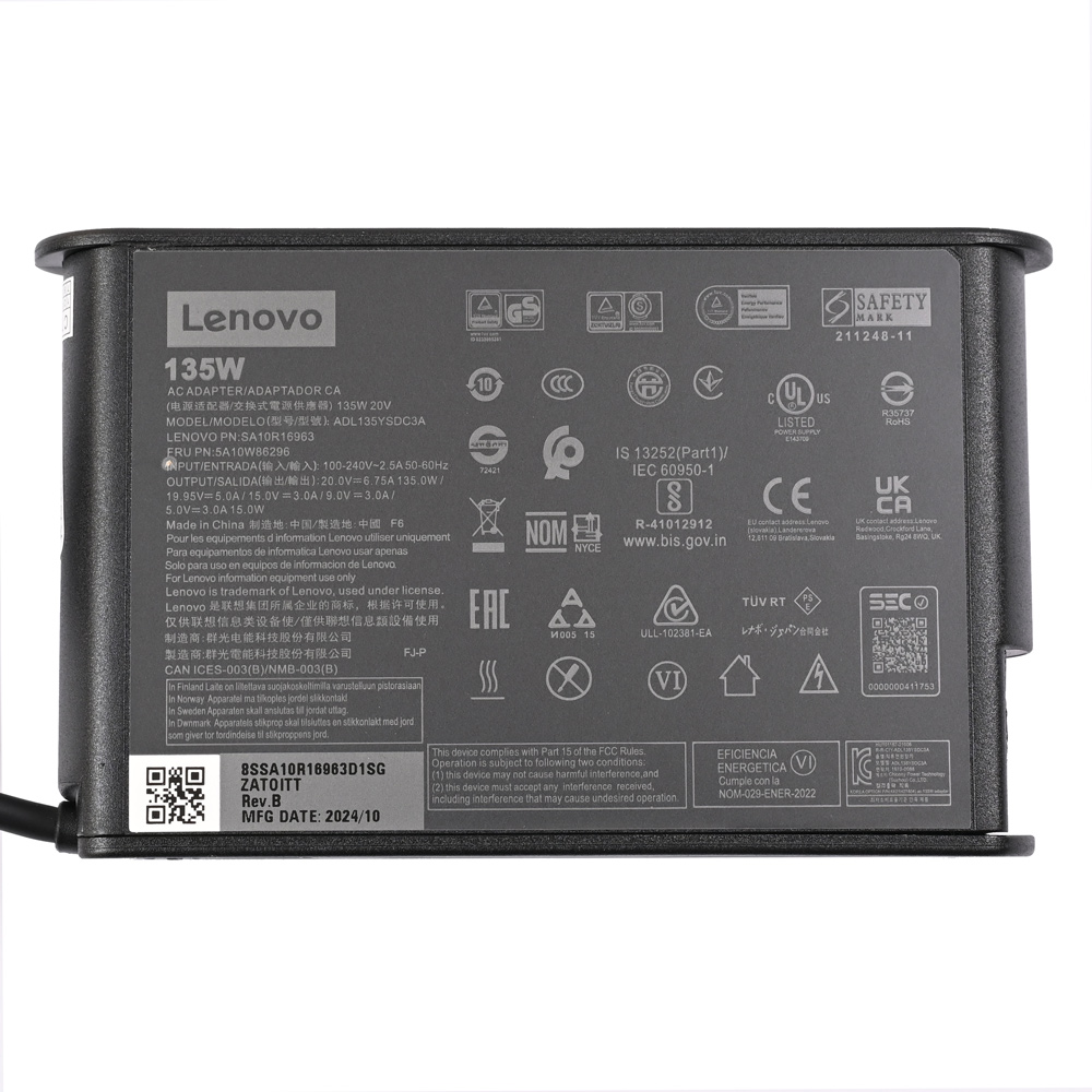 Punjac za laptop Lenovo Type C 20V 6.75A 135W HQ