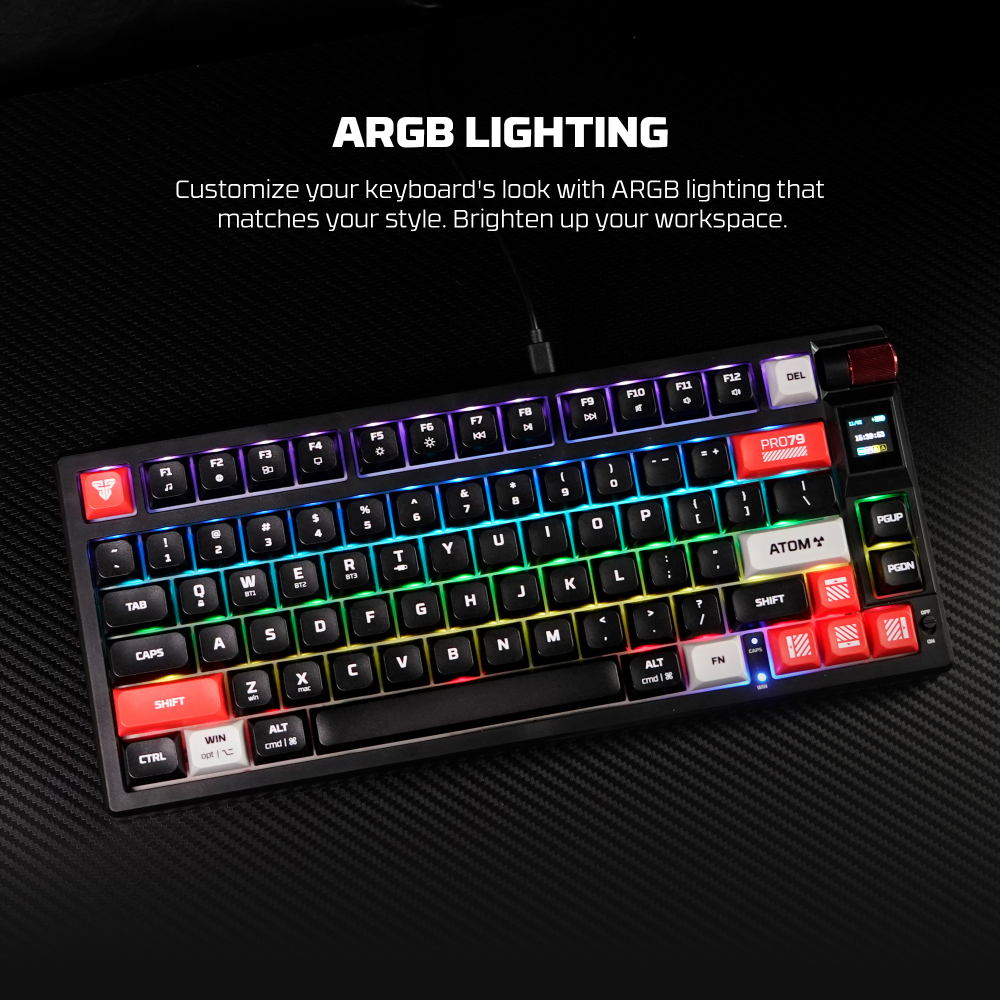 Tastatura Mehanicka Gaming Fantech MK917 RGB Atom PRO79 Wireless bela (Blue switch)