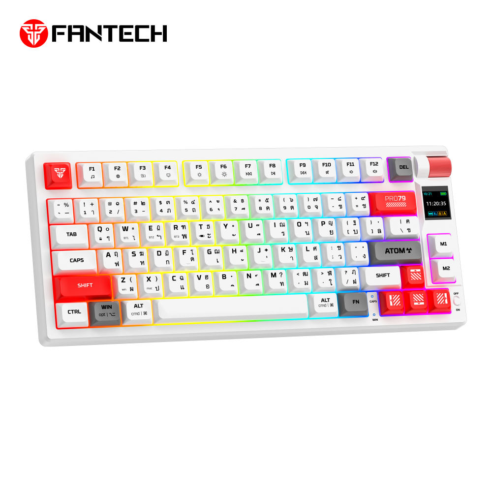 Tastatura Mehanicka Gaming Fantech MK917 RGB Atom PRO79 Wireless bela (Red switch)