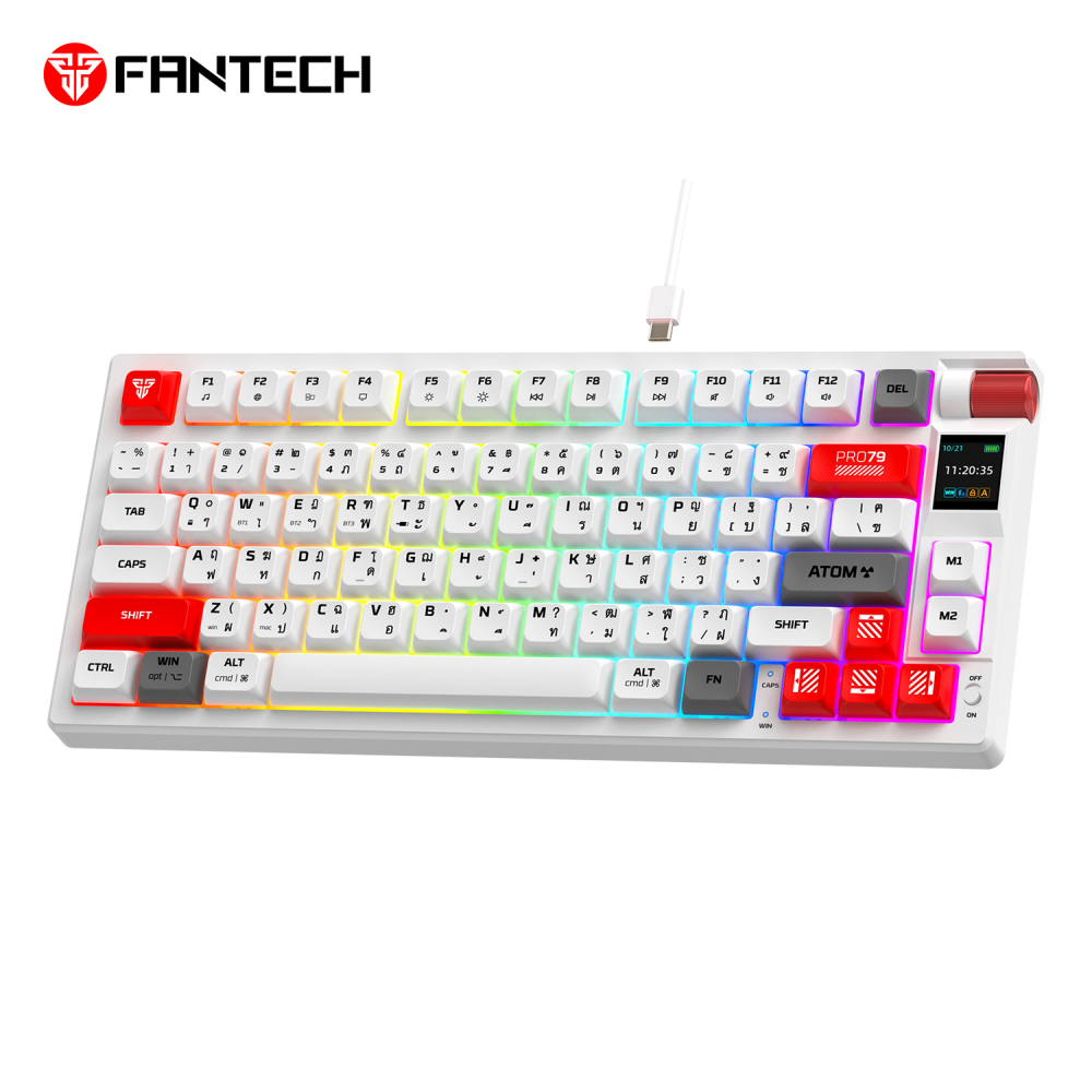 Tastatura Mehanicka Gaming Fantech MK917 RGB Atom PRO79 Wireless bela (Red switch)