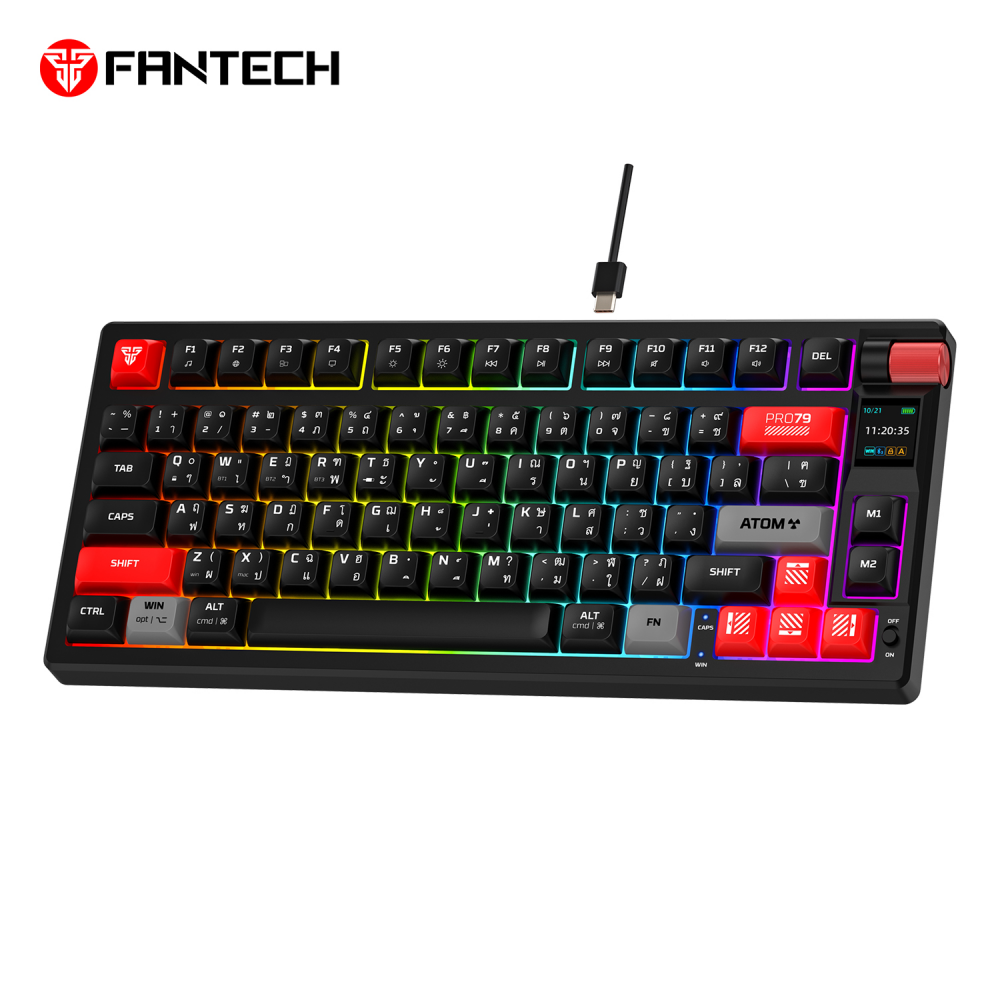 Tastatura Mehanicka Gaming Fantech MK917 RGB Atom PRO79 Wireless crna (Red switch)