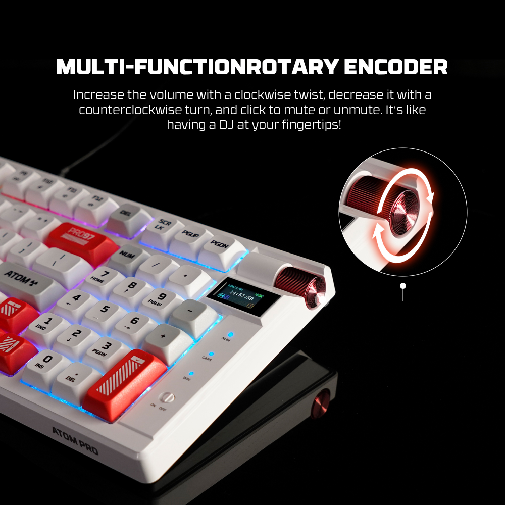 Tastatura Mehanicka Gaming Fantech MK918 RGB Atom PRO97 Wireless bela (Blue switch)