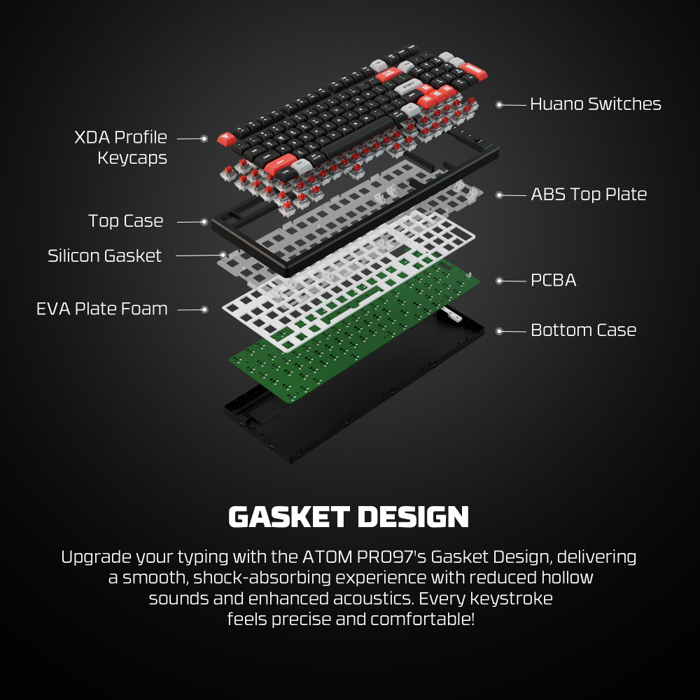 Tastatura Mehanicka Gaming Fantech MK918 RGB Atom PRO97 Wireless bela (Blue switch)