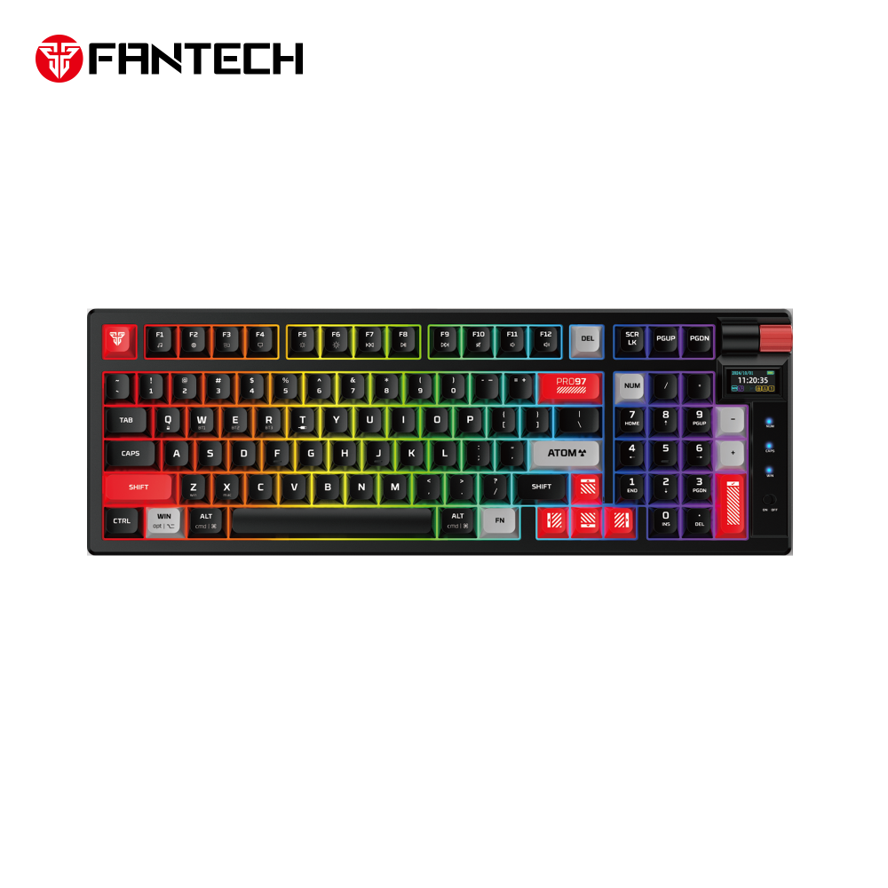 Tastatura Mehanicka Gaming Fantech MK918 RGB Atom PRO97 Wireless bela (Blue switch)