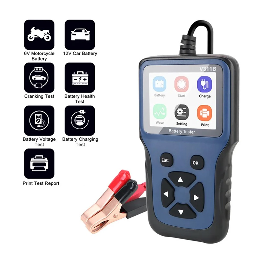 Tester za baterije digitalni V311B JWD plavi