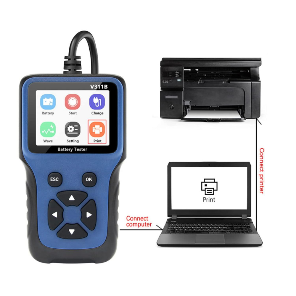 Tester za baterije digitalni V311B JWD plavi