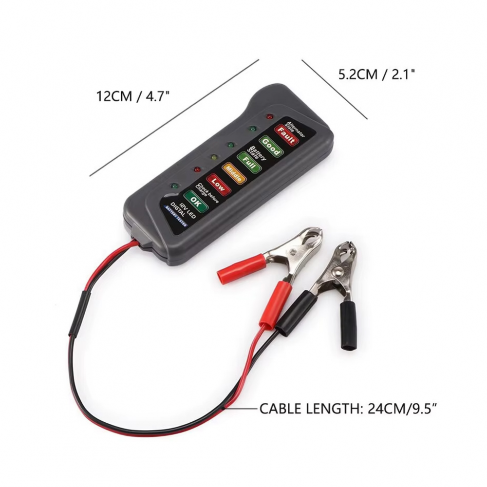 Tester za baterije digitalni JWD 12V LED light