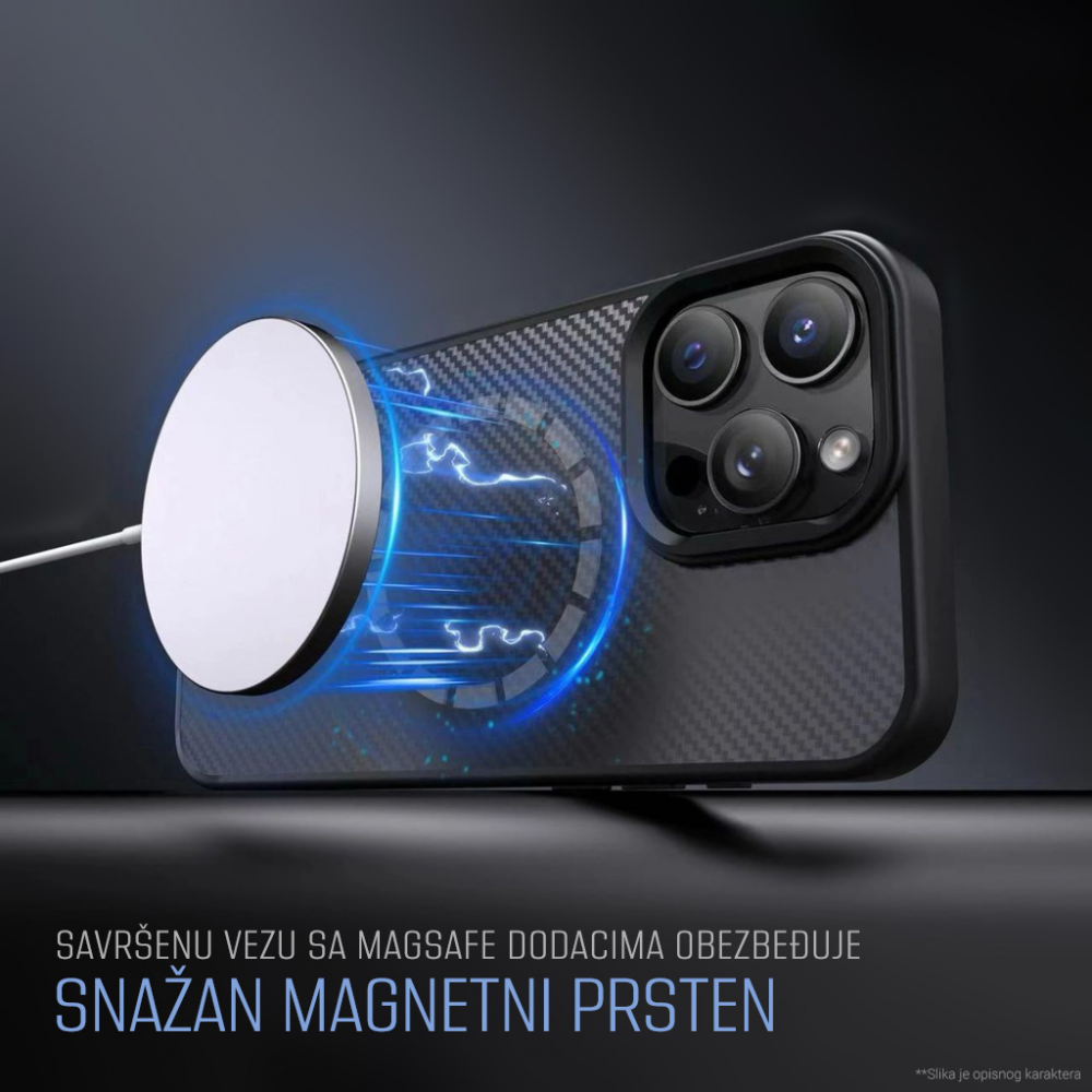 Torbica Magsafe Kevlar za iPhone 14 6.1 siva