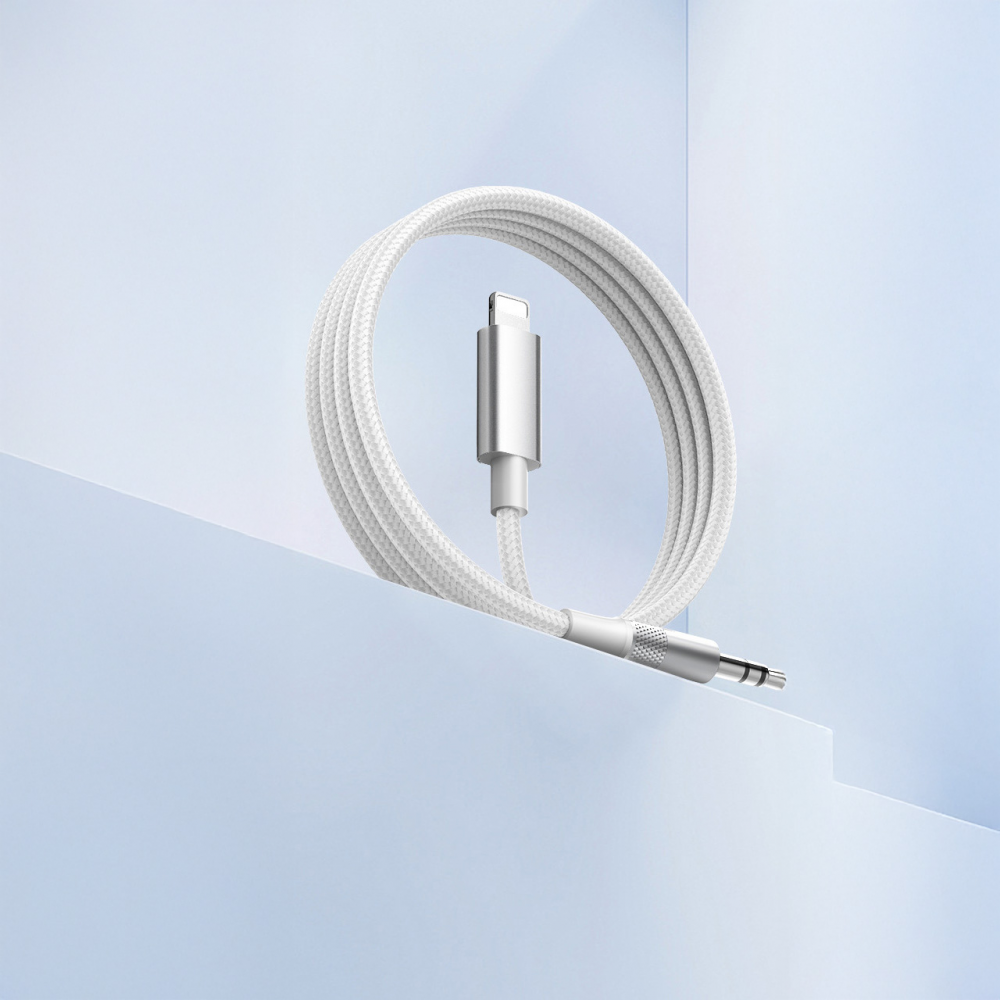 Adapter LDNIO LSY81i iPhone Lightning na 3.5mm muski beli 1m