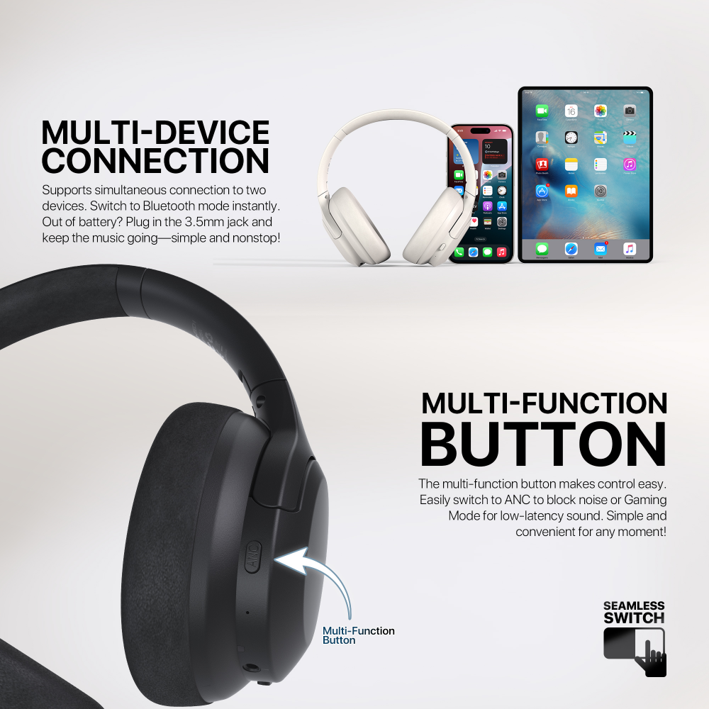 Bluetooth slusalice Fantech GO Vibe WH05A crne