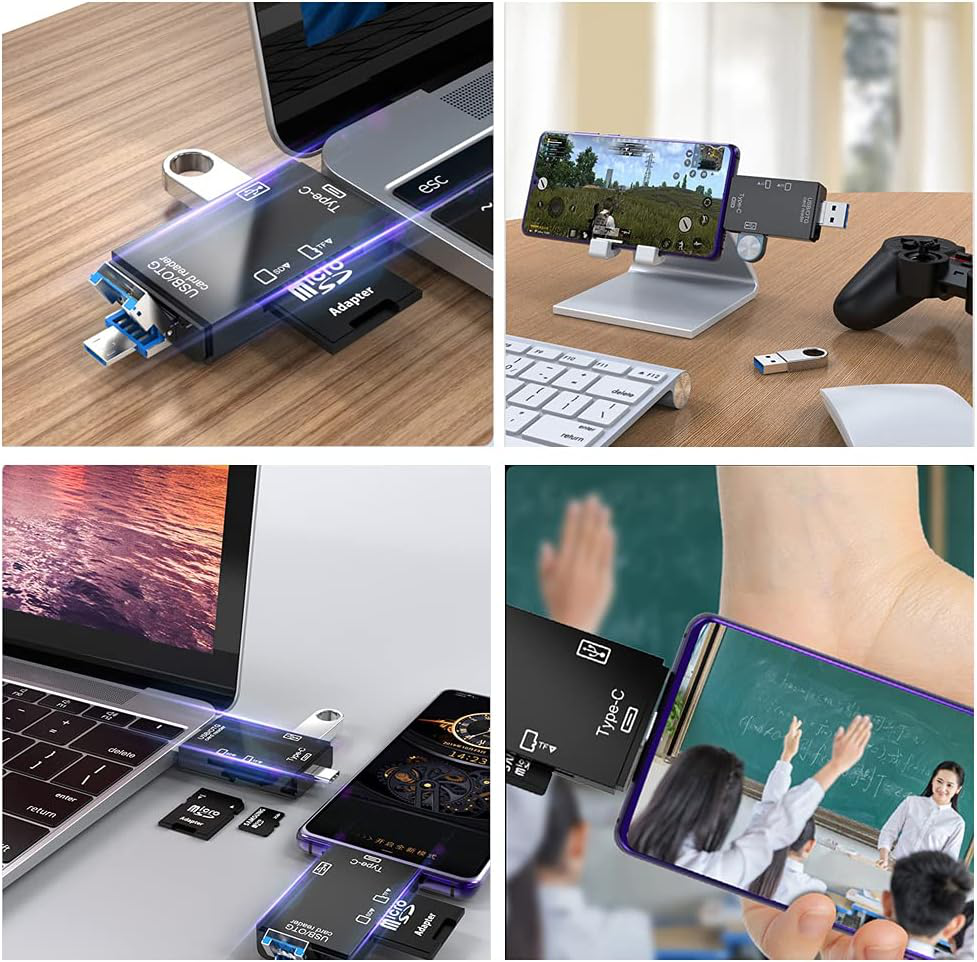 Citac kartica USB JWD 6u1 OTG beli