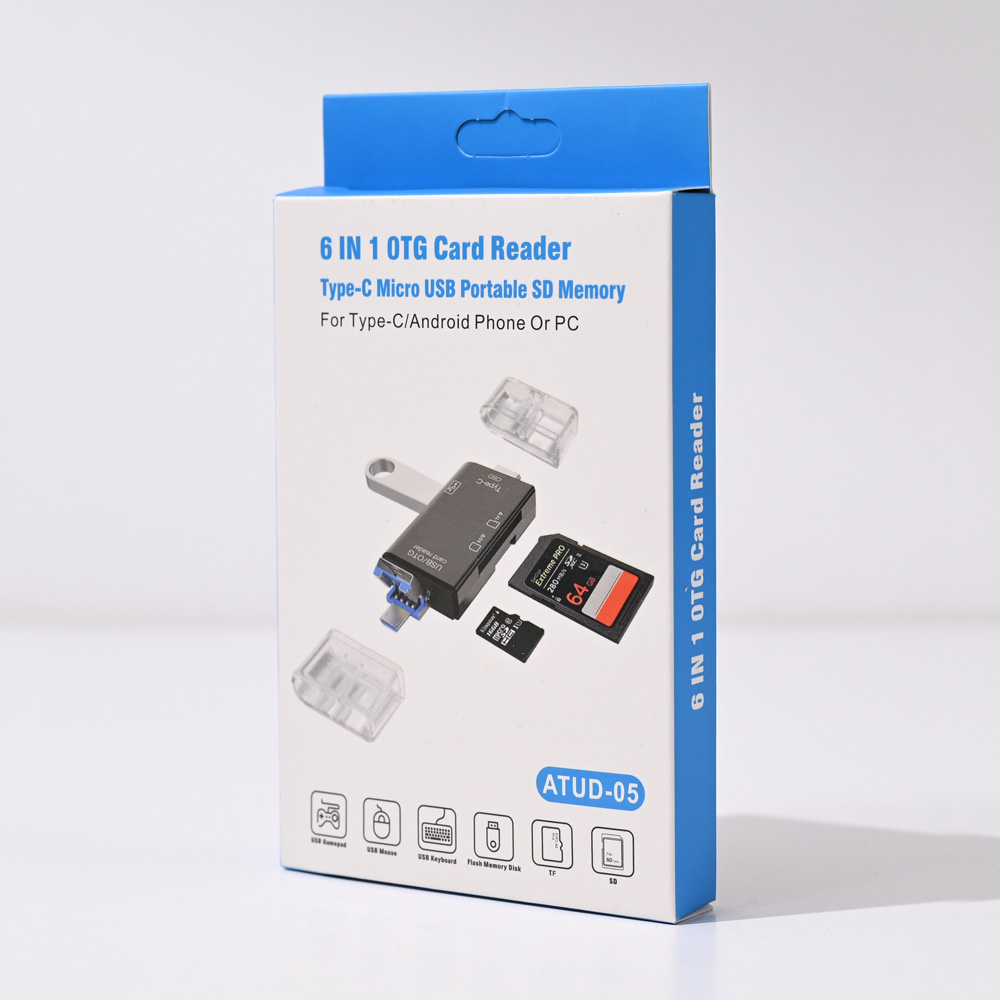 Citac kartica USB JWD 6u1 OTG crni