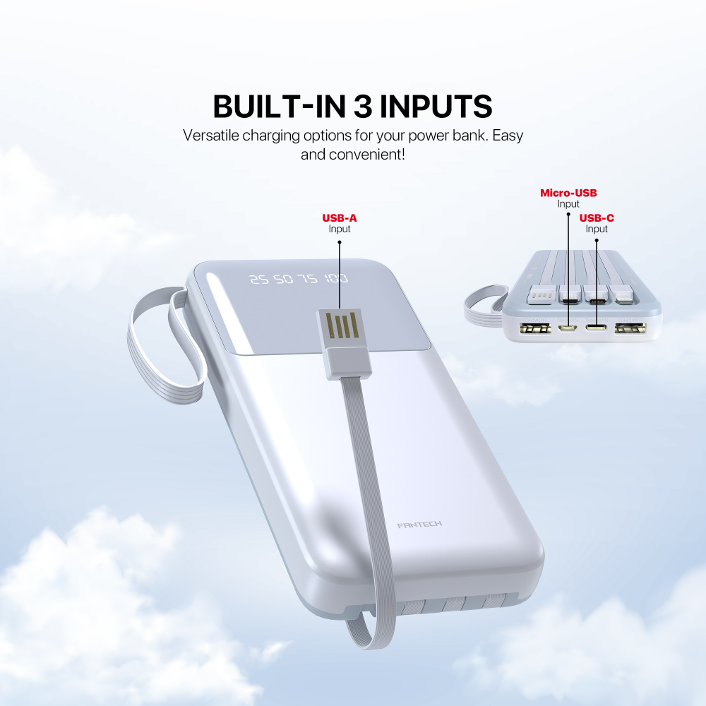 Power bank Prenosiva baterija Fantech S3 10000mAh, 10W  ljubicasti
