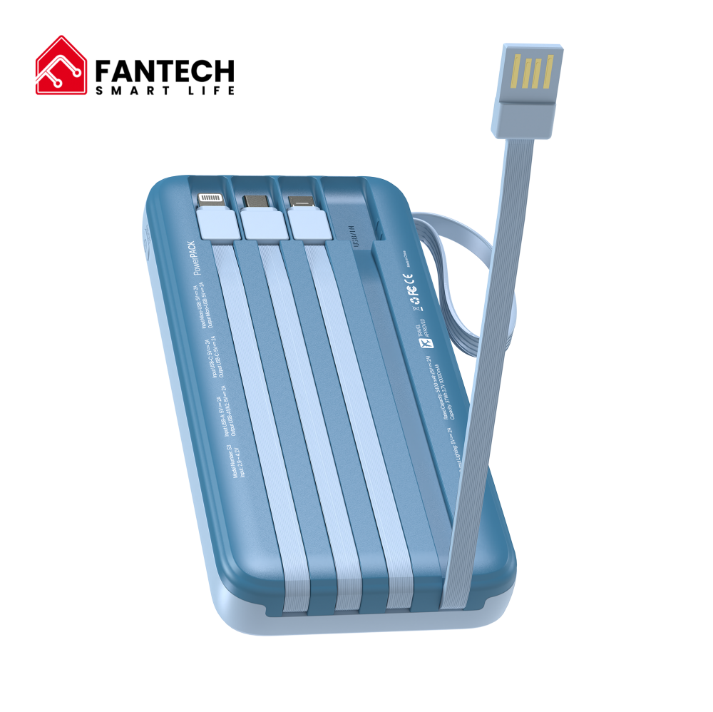 Power bank Prenosiva baterija Fantech S3 10000mAh, 10W  plavi