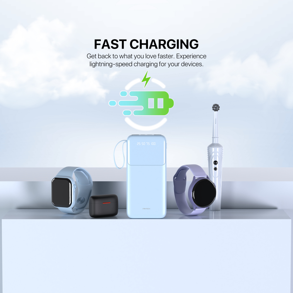 Power bank Prenosiva baterija Fantech S3 10000mAh, 10W  plavi