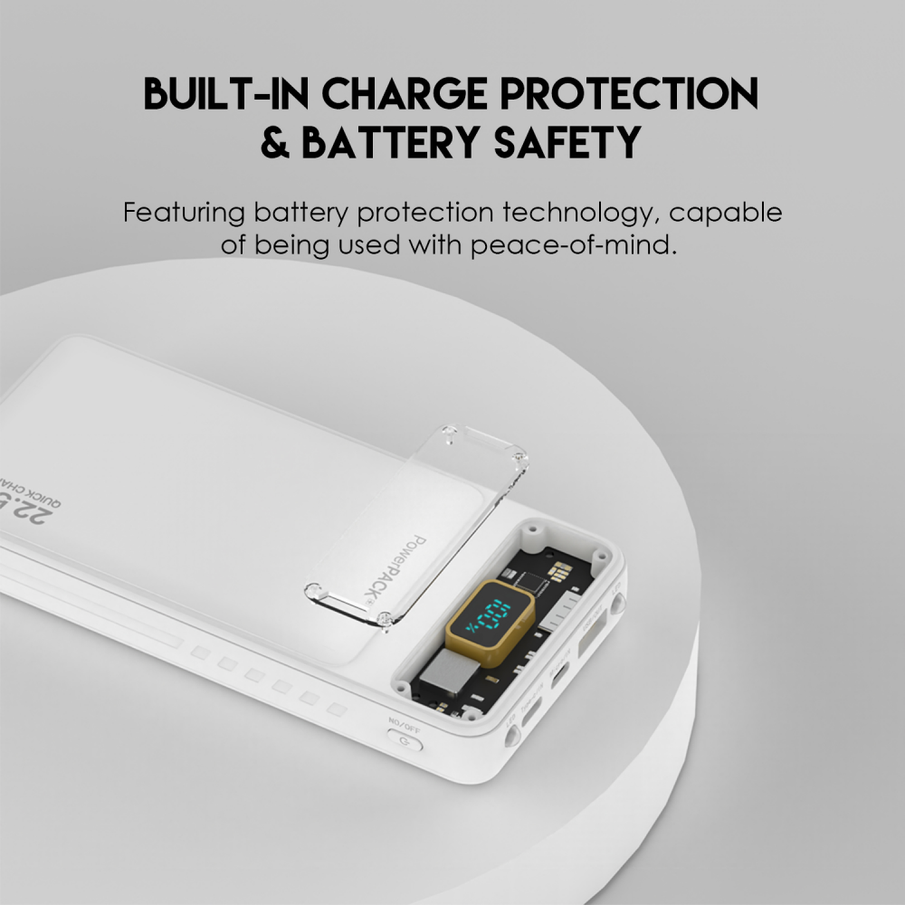 Power bank Prenosiva baterija Fantech T1 10000mAh QC, PD, 22.5W  beli